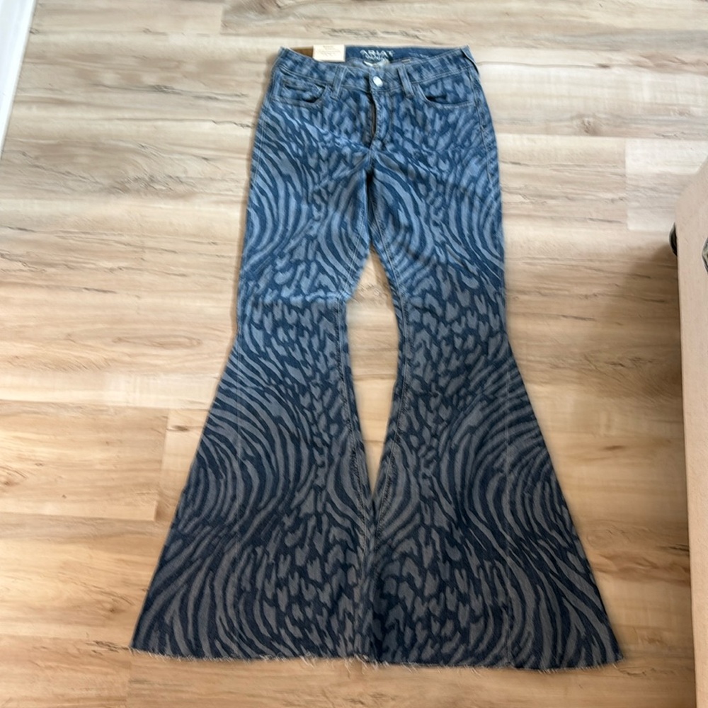 Printed ariat bell bottoms